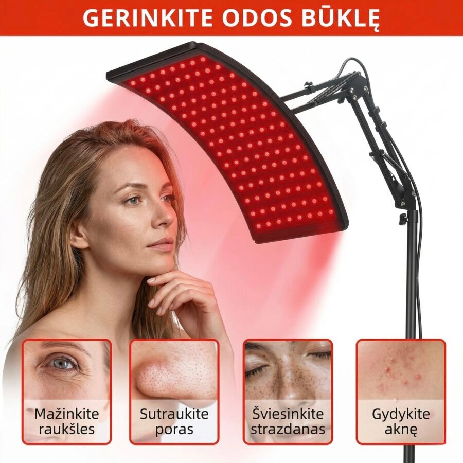 Alternative view of LuminoMax™ 360 Pro -  Profesionali Raudonosios ir Infraraudonųjų Spindulių Terapijos Lempa su Stovu